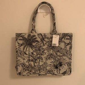 H&M jacquard tote. New with tags. Book tote. Navy print